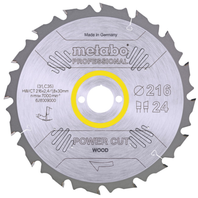 Metabo list kružne testere Classic 216x30mm/24 zuba 628009000 Metabo list kružne testere Classic 216x30mm/24 zuba 628009000